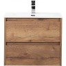 База под раковину BELBAGNO подвесная с двумя выкатными ящиками, Rovere Tabacco, 500x460x500 мм KRAFT-500-2C-SO-RT