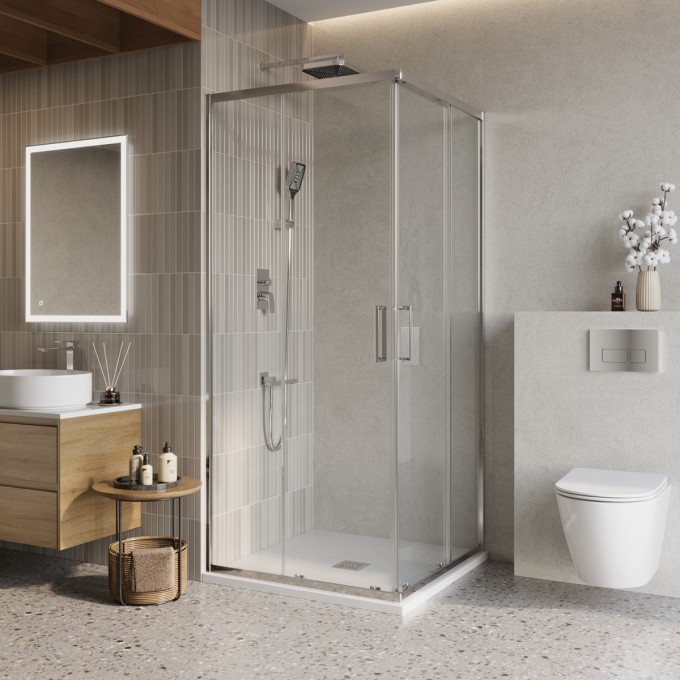 Душевой уголок BELBAGNO LUCE-A-2-100-C-Cr Душевой уголок BELBAGNO LUCE-A-2-100-C-Cr