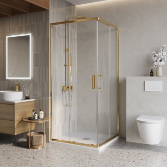 Душевой уголок BELBAGNO LUCE-A-2-90-C-ORO Душевой уголок BELBAGNO LUCE-A-2-90-C-ORO