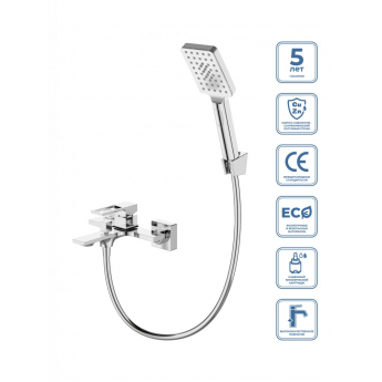 Смеситель для ванны и душа BELBAGNO LUCE LUC-VASM LUC-VASM-CRM хром Смеситель для ванны и душа BELBAGNO LUCE LUC-VASM LUC-VASM-CRM хром