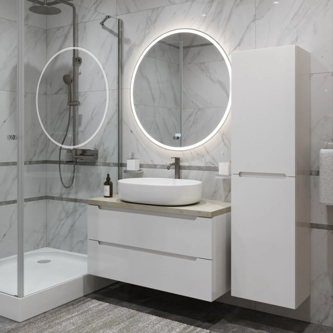 Тумба Bianco Lucido 80 см BELBAGNO ETNA ETNA80BL-KEPMCO-1084-SET Тумба Bianco Lucido 80 см BELBAGNO ETNA ETNA80BL-KEPMCO-1084-SET