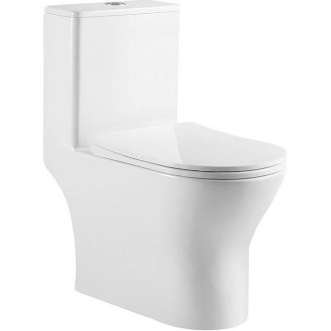 Унитаз-моноблок BELBAGNO LOUNGE с сиденьем дюропласт soft close, P-trap BB8618CPR-MN/SC Унитаз-моноблок BELBAGNO LOUNGE с сиденьем дюропласт soft close, P-trap BB8618CPR-MN/SC